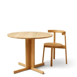 Mesa Trefoil Ø90 cm, Roble