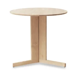 Mesa Trefoil Ø75 cm, Roble blanco