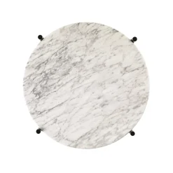 Mesa TS Ø 40 cm, mármol blanco