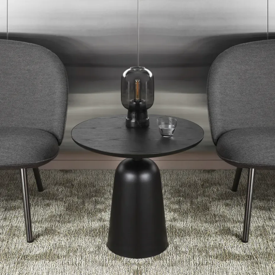 Mesa Turn ajustable Ø55 cm, negro