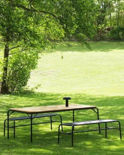 Mesa Vig Robinia 90x200 cm, Black