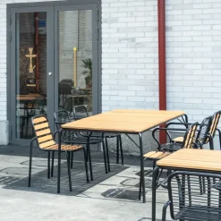 Mesa Vig Robinia 90x200 cm, Black