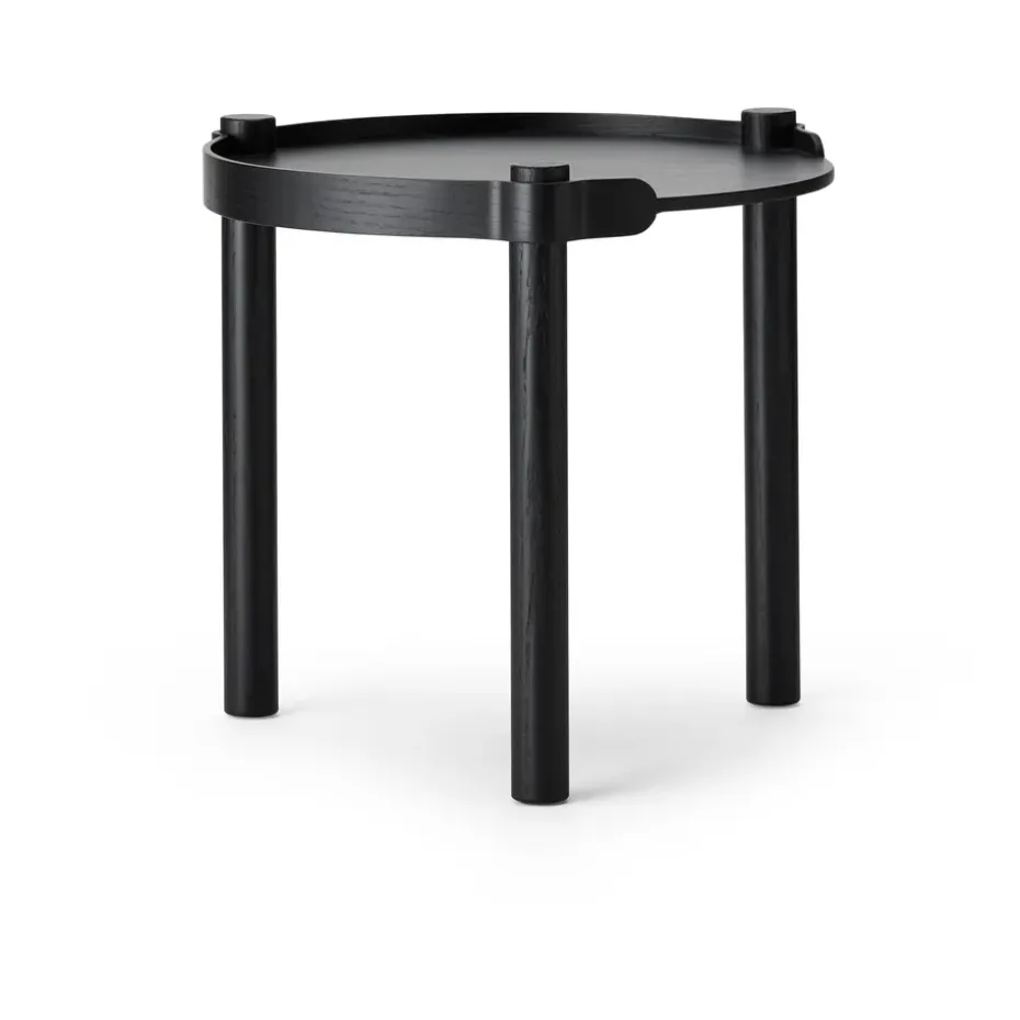 Mesa Woody Ø45 cm, Black stained oak