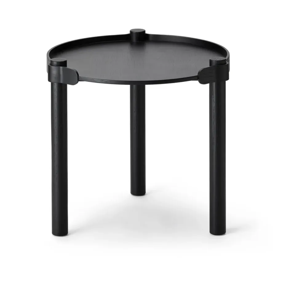 Mesa Woody Ø45 cm, Black stained oak