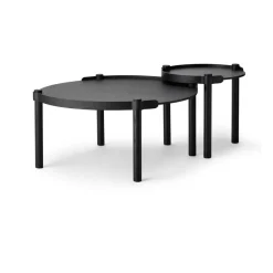 Mesa Woody Ø45 cm, Black stained oak