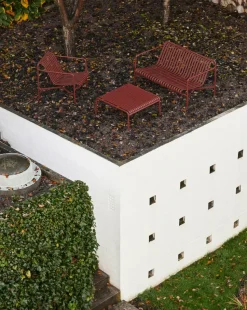 Mesa 81,5x86x38 cm Palissade Low Table, Iron red