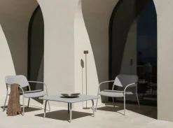 Mesa YUA lounge table 80x80 cm, Silk grey