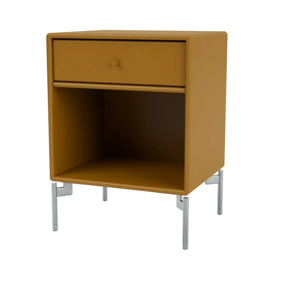 Mesilla de noche Dream, Amber, patas de cromo