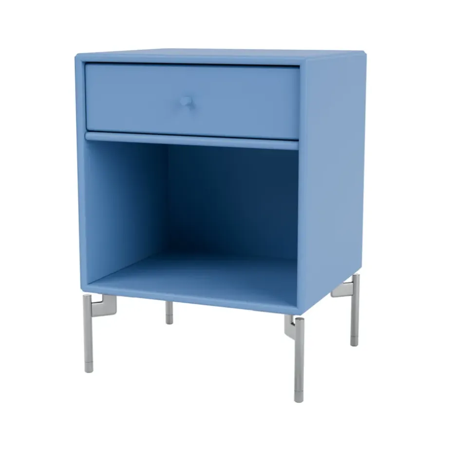 Mesilla de noche Dream, Azure 154, patas de cromo