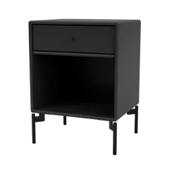 Mesilla de noche Dream, Black 05, patas lacadas en negro