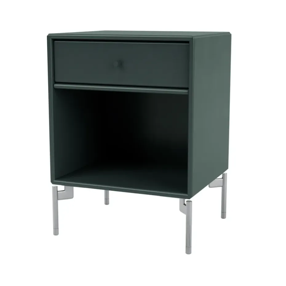 Mesilla de noche Dream, Black jade 163, patas de cromo