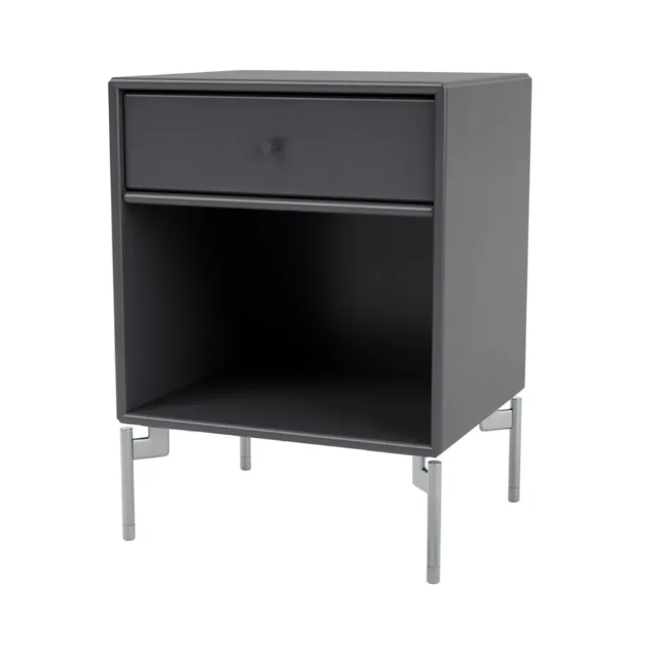 Mesilla de noche Dream, Coal 36, patas de cromo