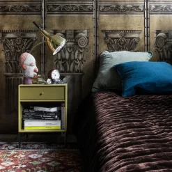 Mesilla de noche Dream, Coal 36, patas de cromo