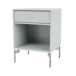 Mesilla de noche Dream, Oyster 156, patas de cromo