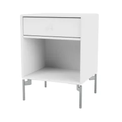 Mesilla de noche Dream, Snow 38, patas de cromo