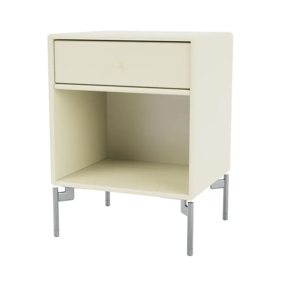 Mesilla de noche Dream, Vanilla 150, patas de cromo