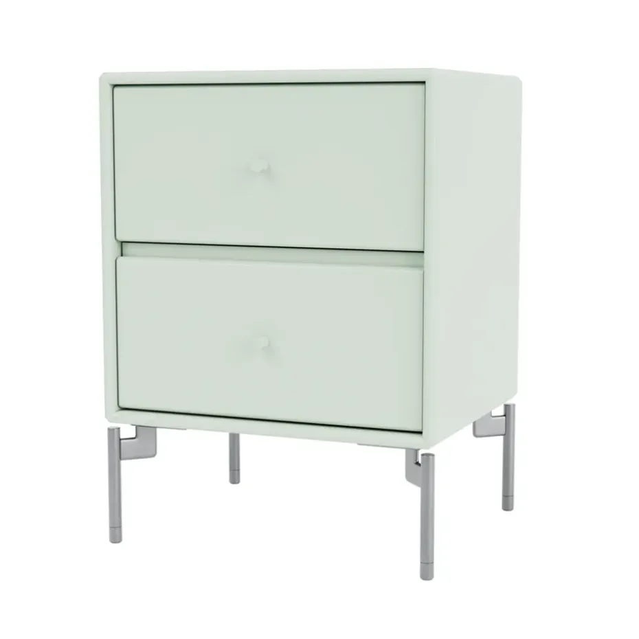 Mesilla de noche Drift, Mist 161, patas de cromo