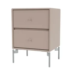 Mesilla de noche Drift, Mushroom 137, patas de cromo