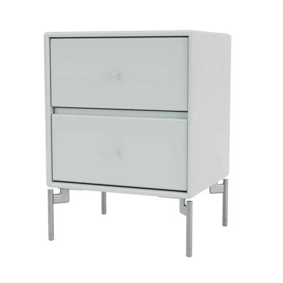 Mesilla de noche Drift, Oyster 156, patas de cromo