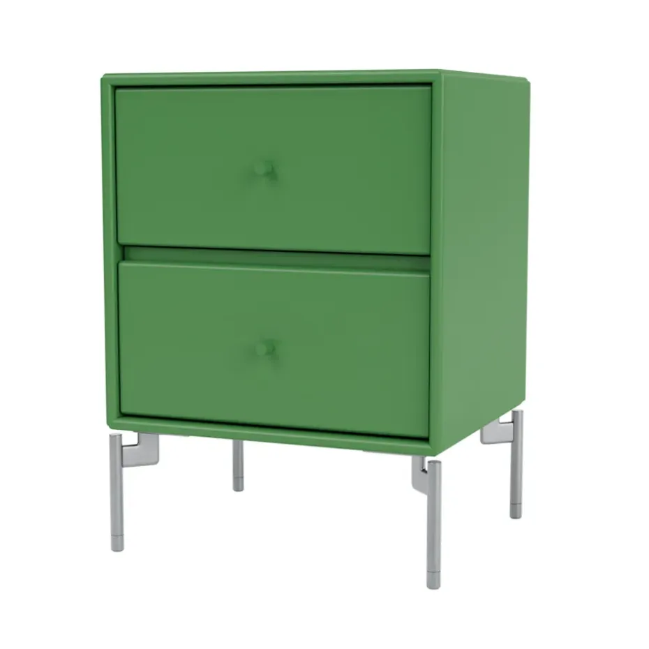 Mesilla de noche Drift, Parsley 152, patas de cromo