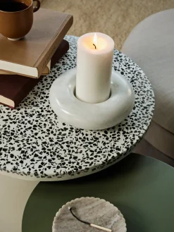 Mesita auxiliar Agari Ø45x45 cm, Rainy day grey-black