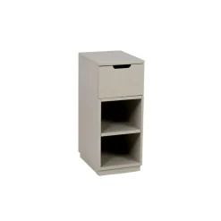 Mesita de noche Aoko 72 cm 1 cajón, Beige