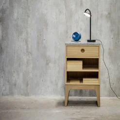 Mesita de noche Höllviken, Gris claro, 1 cajón