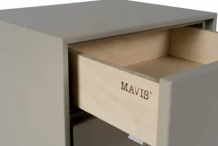 Mesita de noche suspendida Volt , Beige-acero inoxidable