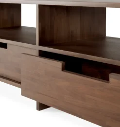 Mueble multimedia Kabuki, Teca teñida oscura