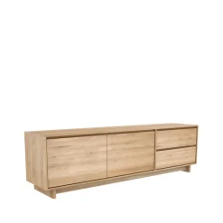 Mueble multimedia Wave 60x210 cm, Roble con aceite duro encerado