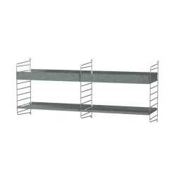 Panel de pared galvanizado String Outdoor, Galvanizado, 50x30 cm, paquete de 2
