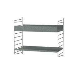 Panel de pared galvanizado String Outdoor, Galvanizado, 50x30 cm, paquete de 2