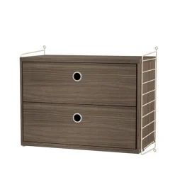 Panel de pared String, Beige, 50x30 cm, paquete de 2