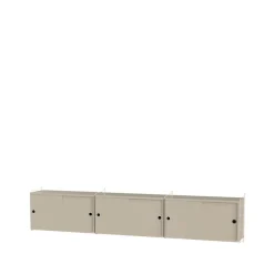 Panel de pared String, Beige, 50x30 cm, paquete de 2