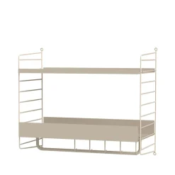 Panel de pared String, Beige, 50x30 cm, paquete de 2