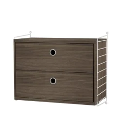 Panel de pared String, Blanco, 50x30 cm, paquete de 2