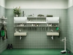 Panel de pared String, Blanco, 75x20 cm, paquete de 2