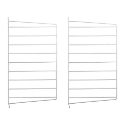 Panel de pared String, Blanco, 50x30 cm, paquete de 2