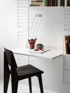 Panel de pared String, Blanco, 75x30 cm, paquete de 2