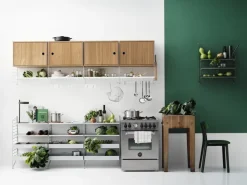 Panel de pared String, Blanco, 75x30 cm, paquete de 2