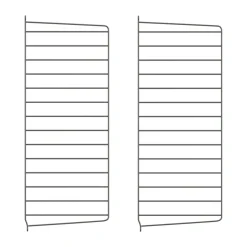 Panel de pared String, Gris oscuro, 75x30 cm, paquete de 2