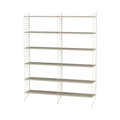 Panel de suelo String, Beige, 200x30 cm, paquete de 2