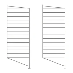 Panel de suelo String, Gris oscuro, 85x30 cm, set de 2