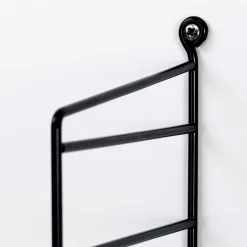 Panel de suelo String, Negro, 200x30cm, paquete de 1