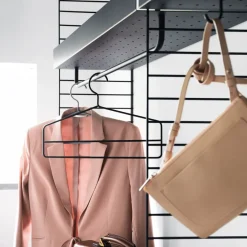 Panel de suelo String, Negro, 200x30cm, paquete de 1