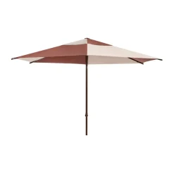 Parasol Terrazza Hexagon, Blanco roto-burdeos