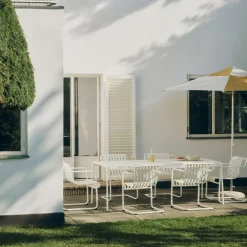 Parasol Terrazza Hexagon, Blanco roto-ocre