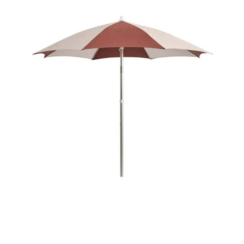 Parasol Terrazza Octagon, Blanco roto-burdeos