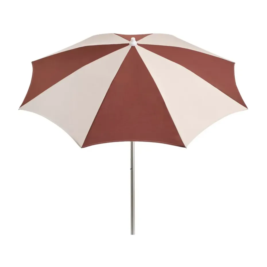Parasol Terrazza Octagon, Blanco roto-burdeos