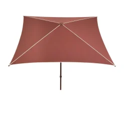 Parasol Terrazza Square, Blanco roto-burdeos